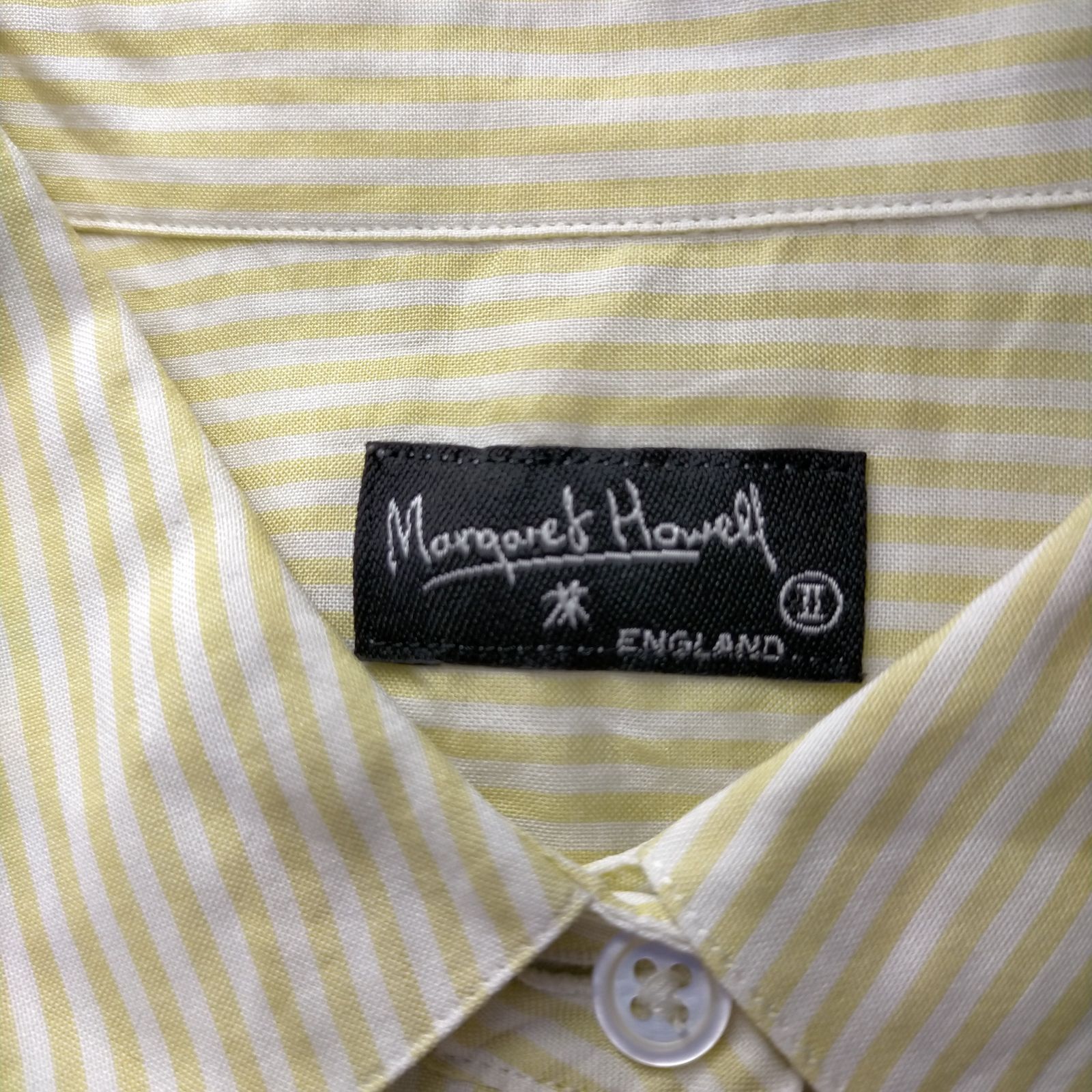 【旧タグ】マーガレットハウエル　シャツ　ストライプ マーガレットハウエル MARGARET HOWELL 旧タグ ストライプシャツ