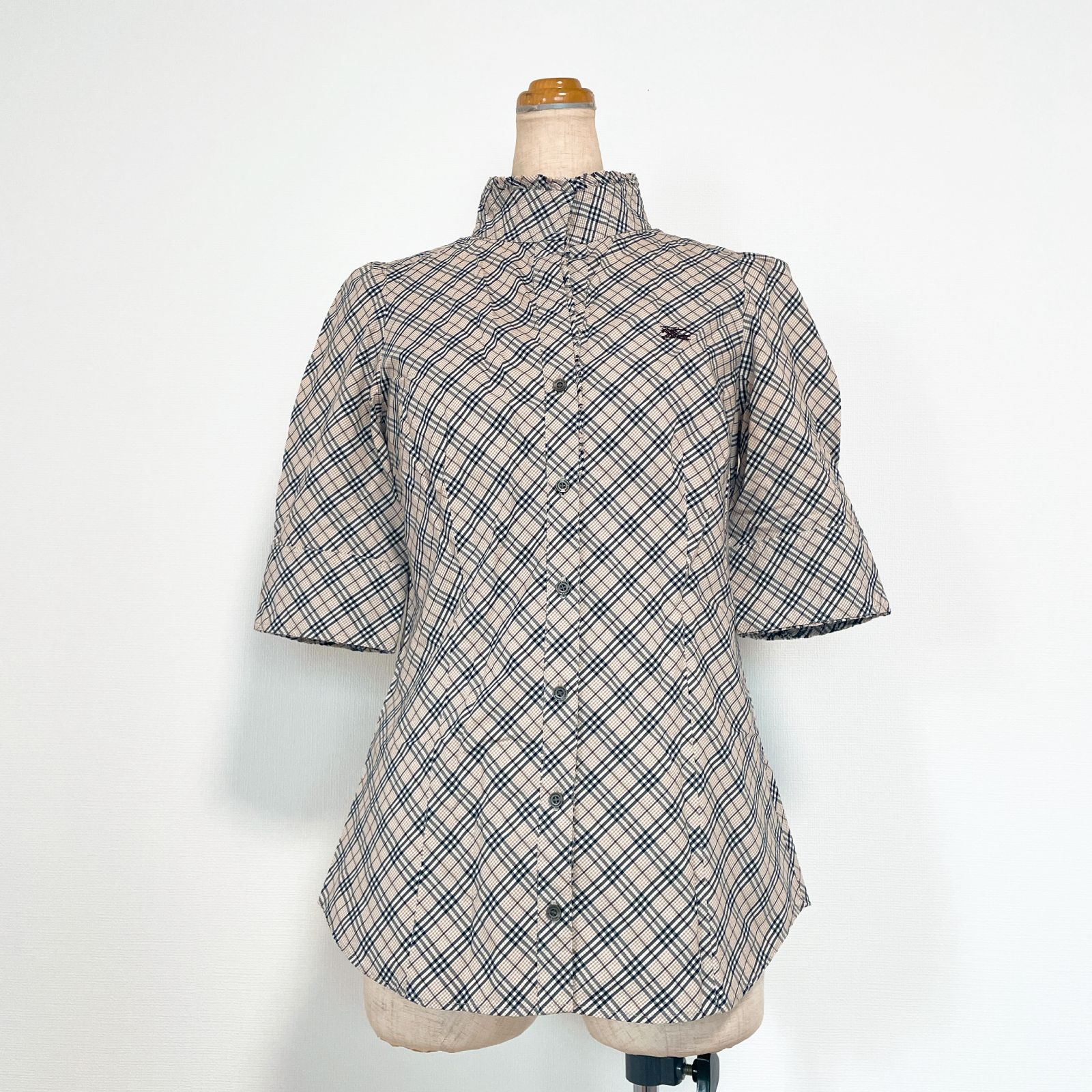 BURBERRY BLUE LABEL バーバリーブルーレーベル 七分丈シャツ ノバ 