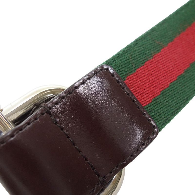 グッチ/GUCCI シルバーバックル マルチカラー ベルト