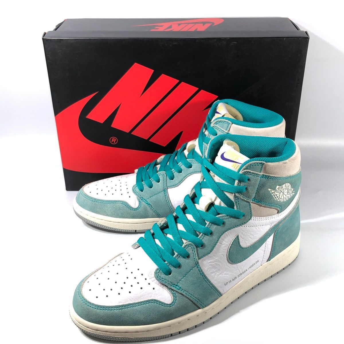 美品 ナイキ NIKE AIR JORDAN 1 RETRO HIGH OG TURBO GREEN AJ1 エア ...