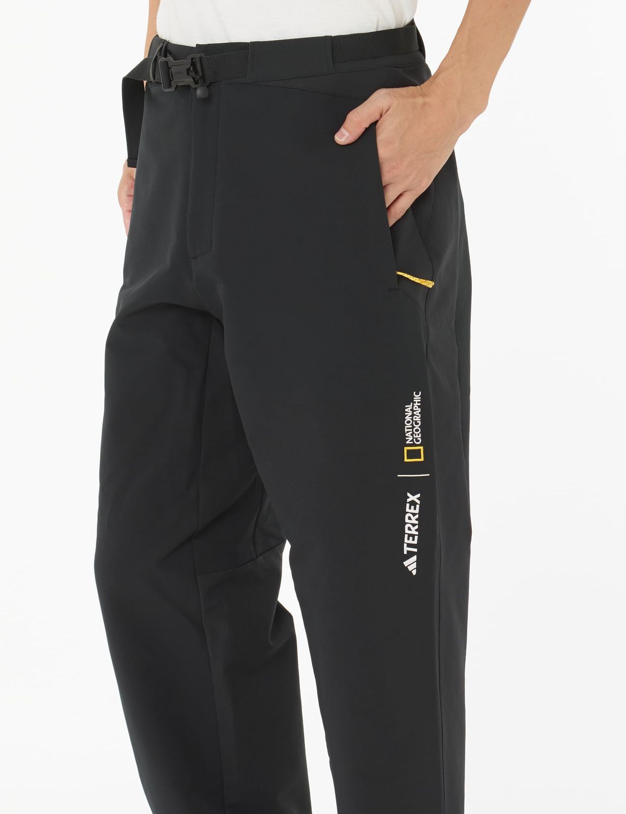 アディダス ロングパンツ C ナショナル ジオグラフィック ソフトシェルパンツ JRS 11 メンズ ブラック IX 7923 J M Free Size