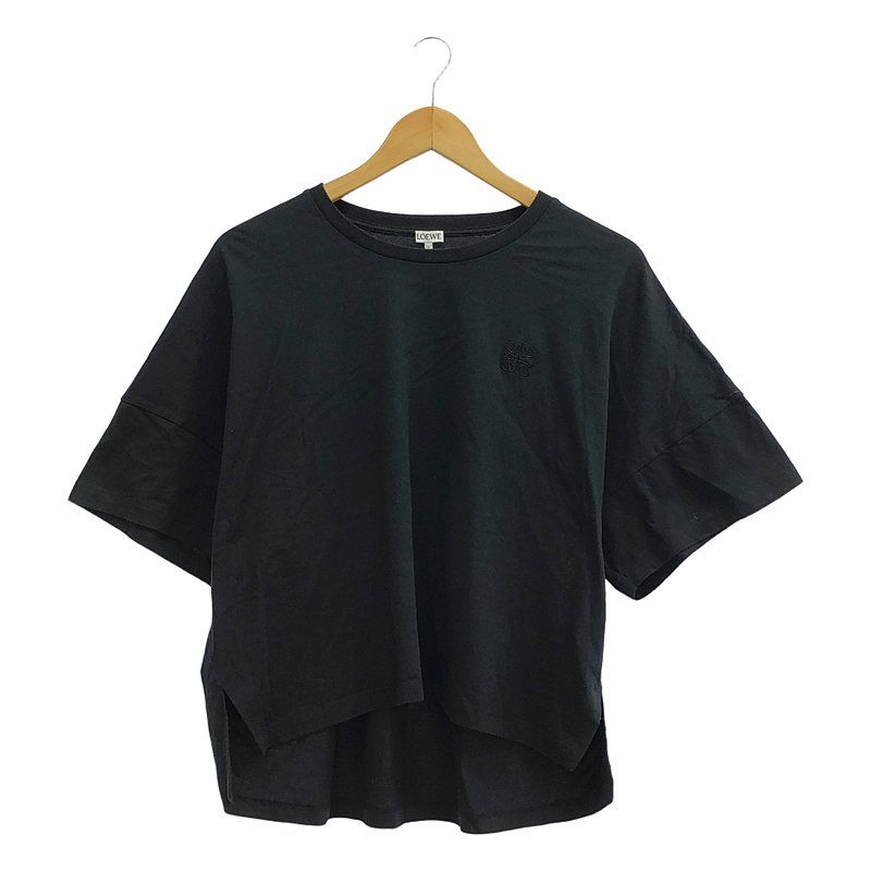 LOEWE | ロエベ | アナグラム ロゴ スリット オーバー Tシャツ カットソー | S | ブラック | レディース