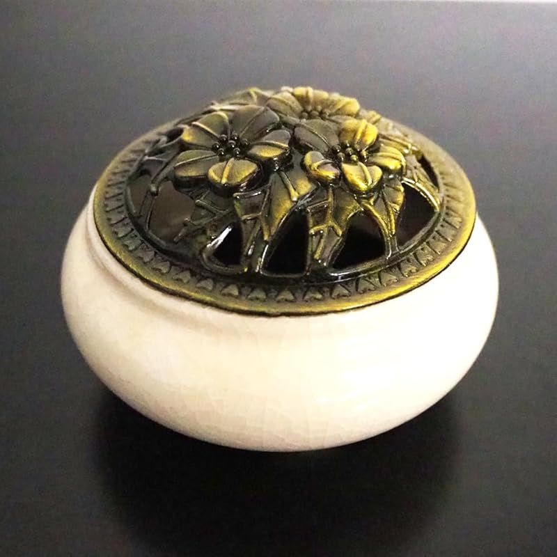 ＩＴＡＮＳＥ セラミック香炉 シルククリーム 4個セット お香立て 気品漂う雰囲気が楽しめます 1