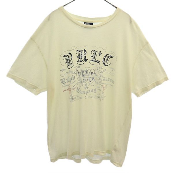 ポロラルフローレン プリント 半袖 Tシャツ L ホワイト POLO RALPH LAUREN メンズ   【230616】 メール便可