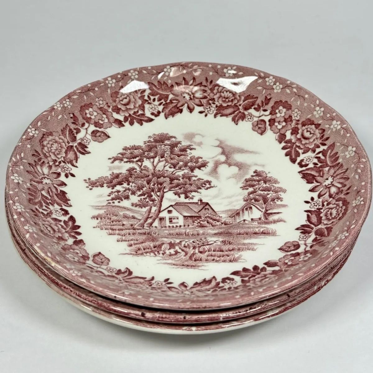 英国　W.H.GRINDLEY&Co.Ltd.　カントリースタイル　スープ皿４客 英国 W.H.GRINDLEY&Co.Ltd. カントリースタイル スープ皿4客