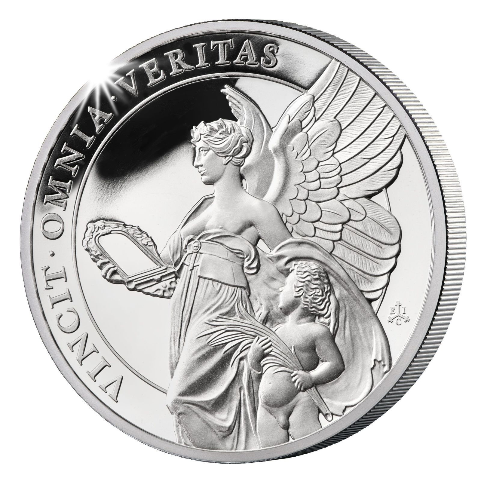 【純銀貨*セントへレナ】女王の徳∶真実プルーフ／２４金メッキ／１オンス新品未使用 保証書・カプセル付き] 2021年 (新品) セントヘレナ「女王の美徳・真実