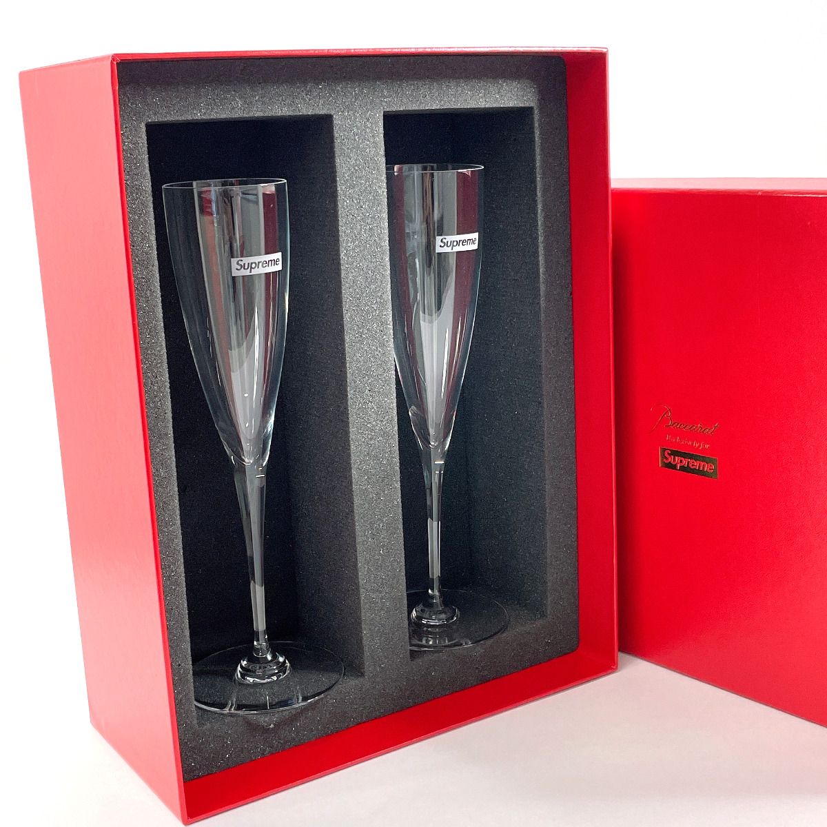 バカラ グラス SUPREME x Baccarat Dom Perignon Flute Set クリア 