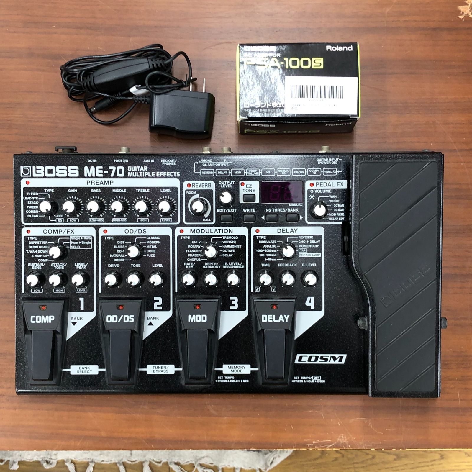 人気商品の中古品・新品・未使用品 BOSS ME-70 アダプター付き ギター