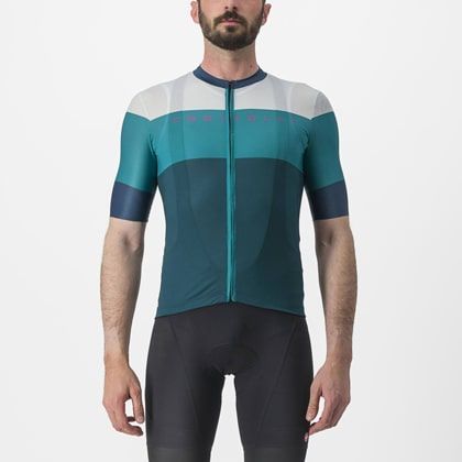 新品・タグ付 CASTELLI(カステリ)　SEZIONE JERSEY　23092　390 DEEP TEAL/QUETZAL GREEN　（現品限り） 特価品 (#00659851)