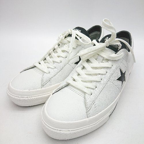 ◇ CONVERSE ALL STAR コンバースオールスター ワンポイントロゴ シンプル スニーカー サイズ25.5 ホワイト系 メンズ E 