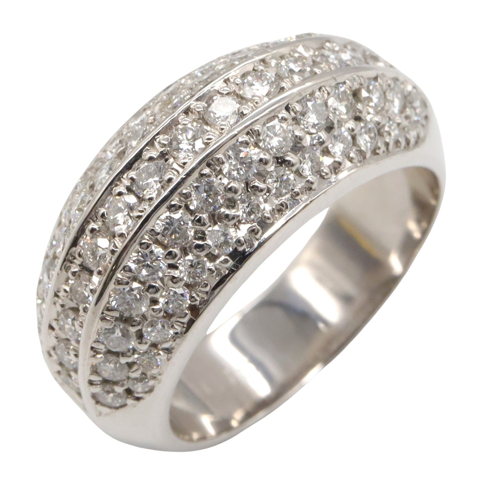 ジュエリー JEWELRY リング 指輪 ダイヤモンド リング ﾀﾞｲﾔ 8.5g 11 K18WG ホワイトゴールド ダイヤモンド リング レディース Used A