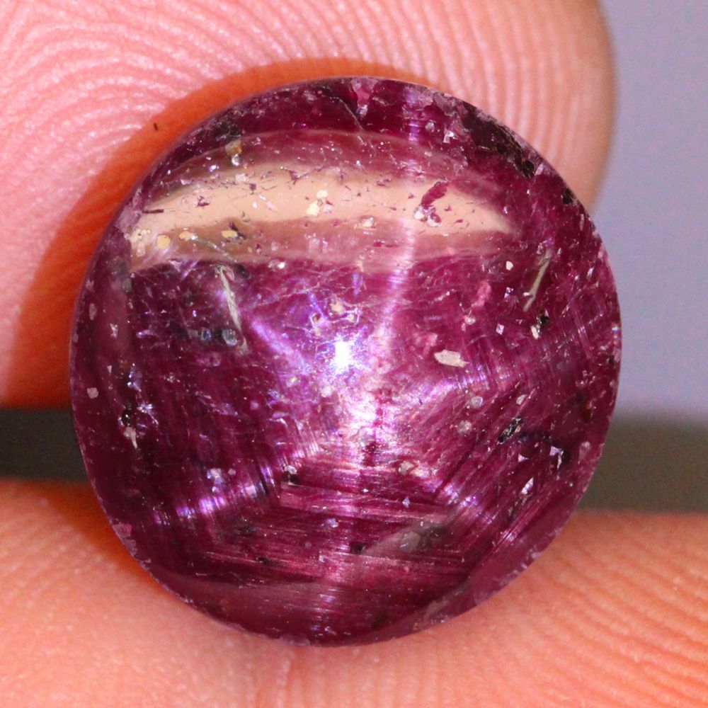 【超大粒天然スタールビールース 21.57ct:7325】非加熱 タンザニア産 Natural 6Rays Star Ruby 裸石 鉱物 宝石  コランダム jewelry Tanzania