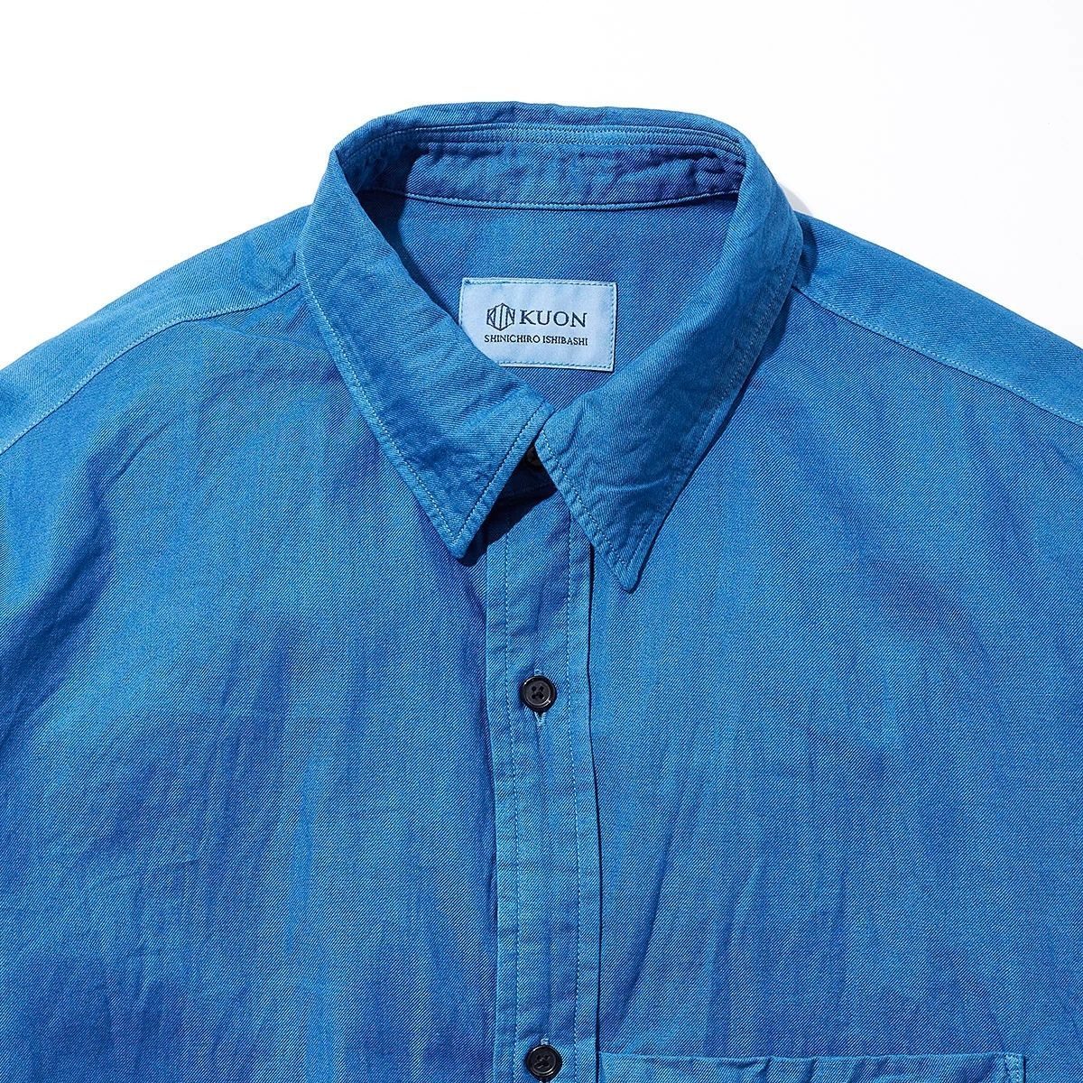 KUON Regular Collar Shirt AIZOME Light クオン レギュラー