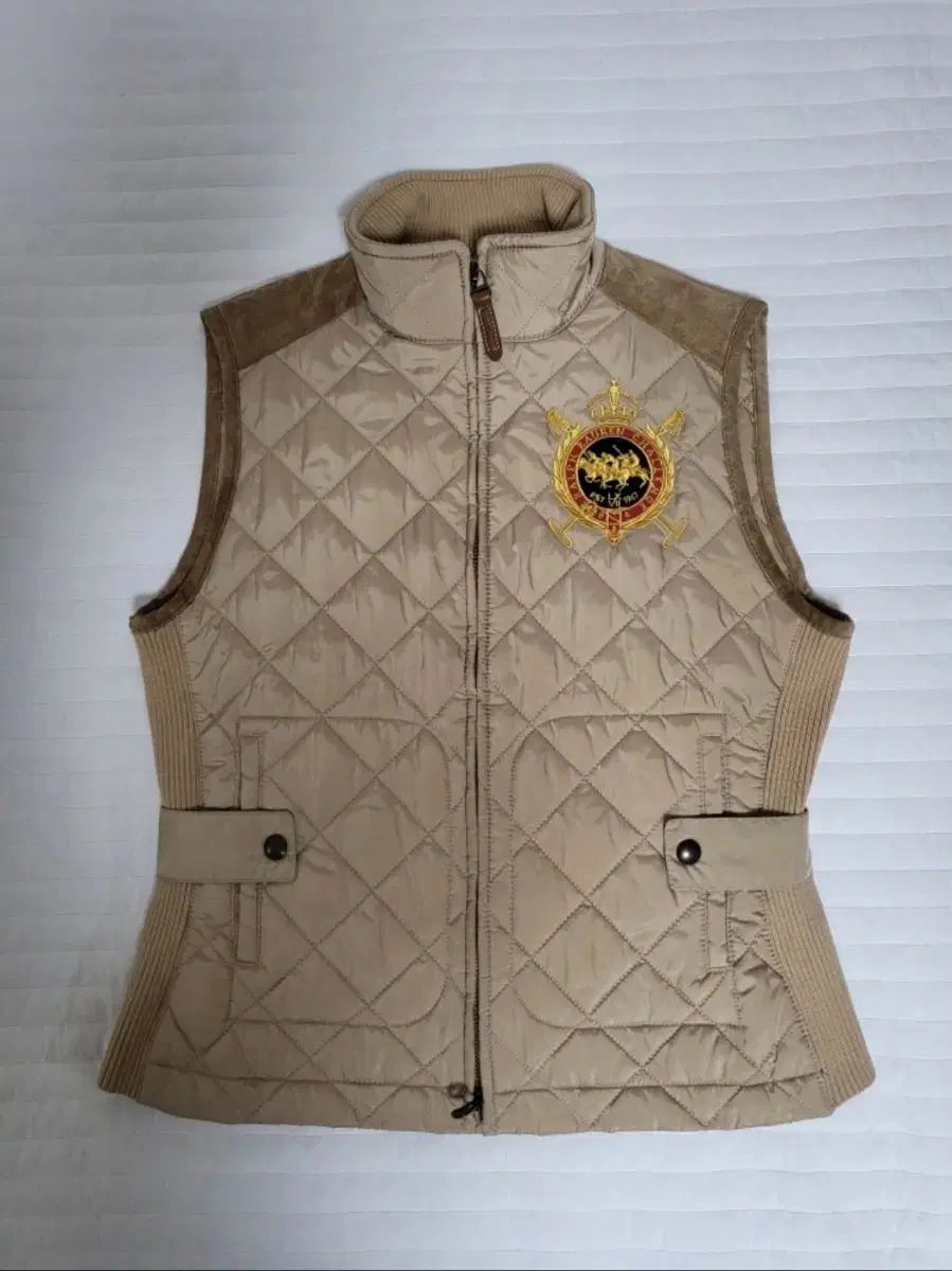 M ポロ Ralph Lauren ラルフローレン クレスト パッチ キルトベスト