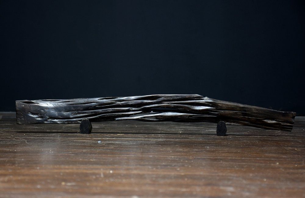 蔵C6860 茶道具 古紫檀 結界 89ｃｍ