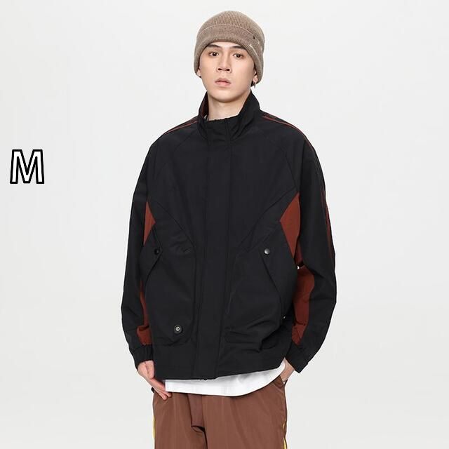 M 秋冬 コーデ メンズ 服 シンプル ファッション オシャレ 大人 かっこいい 大きいサイズ ストリート 紳士服 ステッチ スタンドカラー ワークジャケット アウトドア カジュアル 防風 ポケット ジャケット