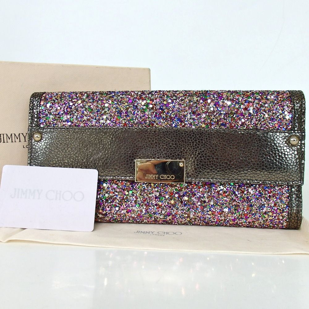 JIMMY CHOO ジミー チュウ クラッチバッグ ラメ 9◇29-211 - Riruse