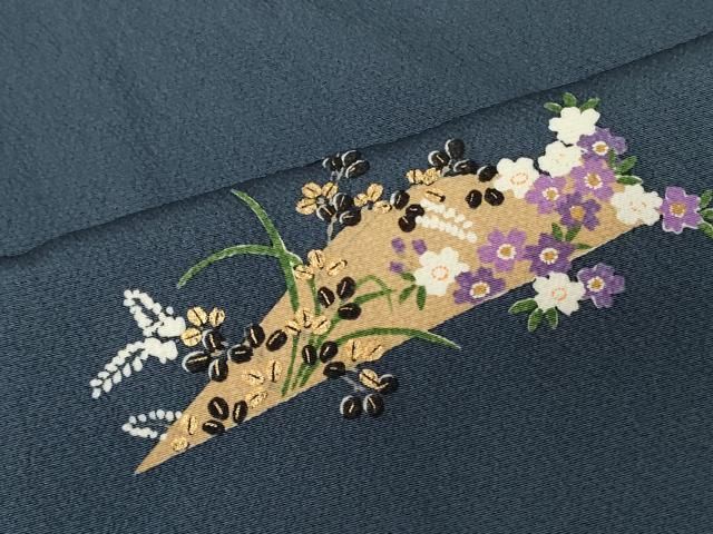 平和屋着物○上質な小紋 犬猫鈴花 正絹 逸品 AAAY8602ph