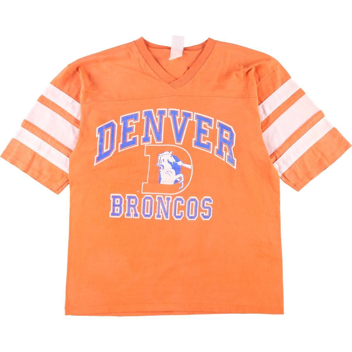 USA製 デンバーブロンコス DENVER BRONCOS フットボールTシャツ M 半袖