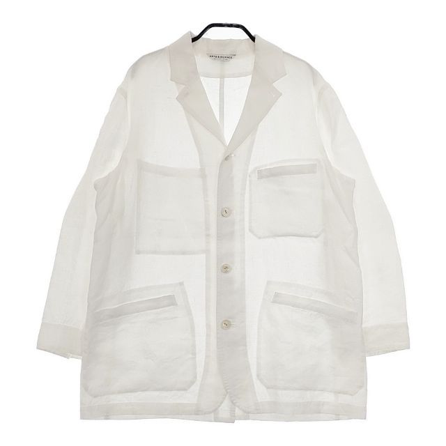 ARTS-SCIENCE Perfumer s jacket パフューマージャケット 0211-U2108-1000 リネン ジャケット 21SS ホワイト レディース アーツ-サイエンス 5-0409M∞