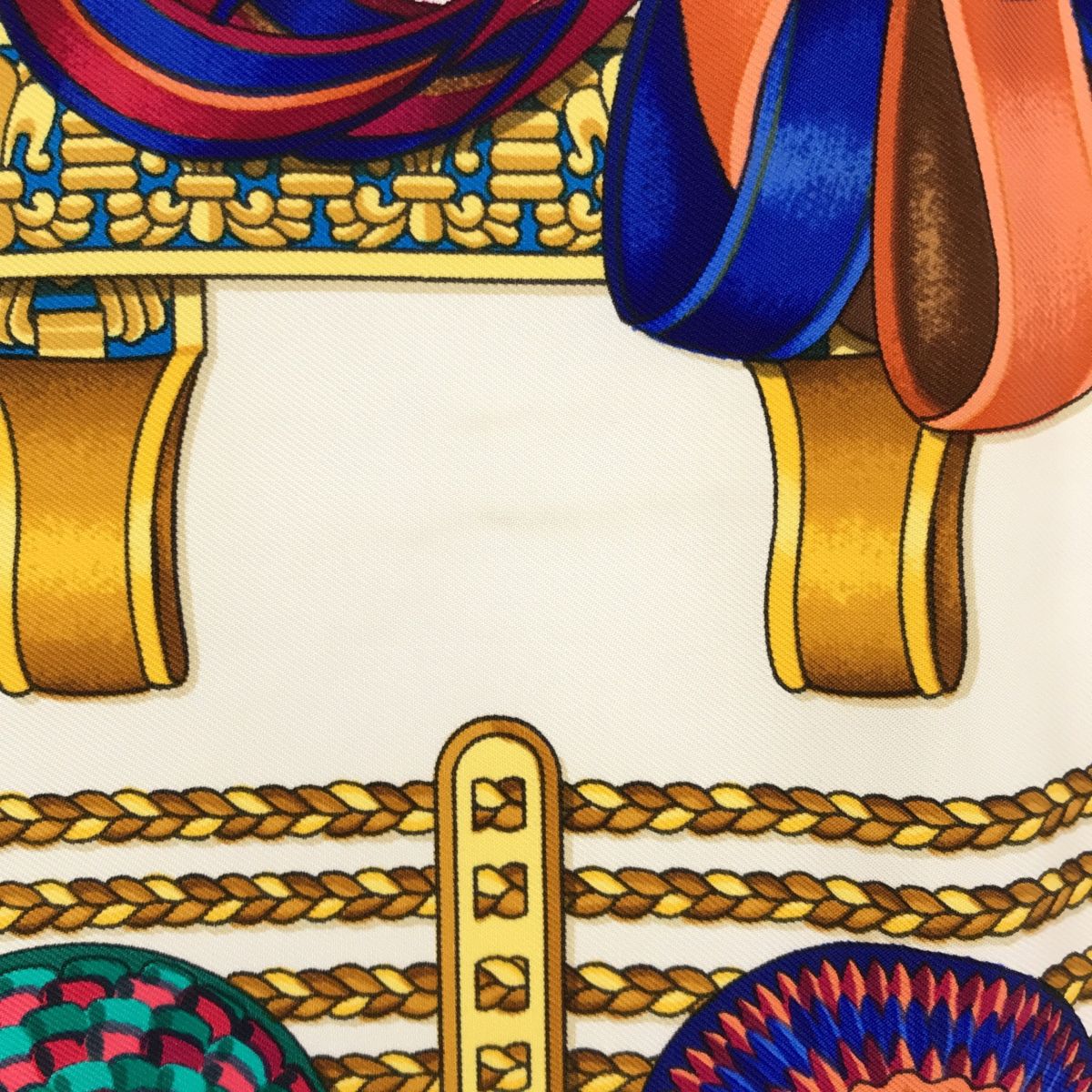 エルメス HERMES スカーフ カレ90 LES RUBANS DU CHEVAL 馬の