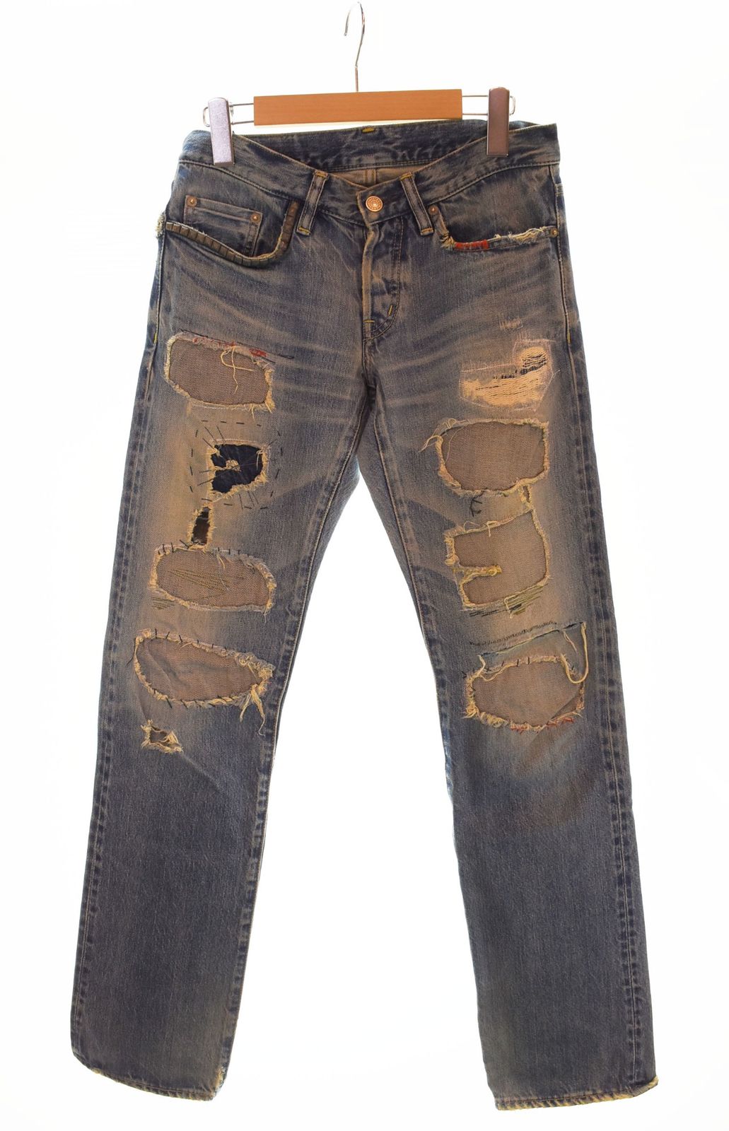 HYSTERIC ダメージ加工 ジーンズ HYSTERIC GLAMOUR ヒステリックグラマー ダメージ加工 スタッズ