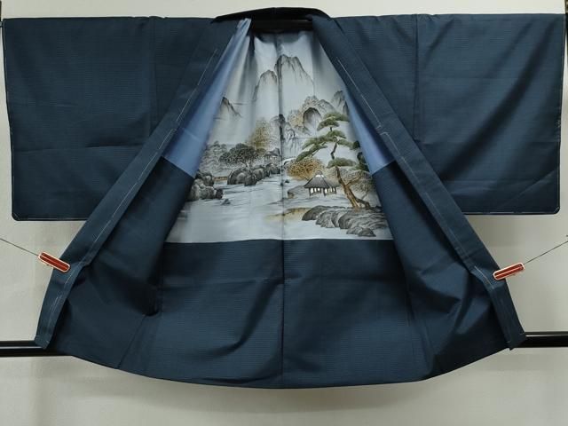 平和屋着物●男性　本場大島紬　アンサンブル　100亀甲　総詰め　キングサイズ　正絹　逸品　未使用　CAAS6737yc 平和屋着物○男性 本場大島紬 アンサンブル 100亀甲 総詰め キング