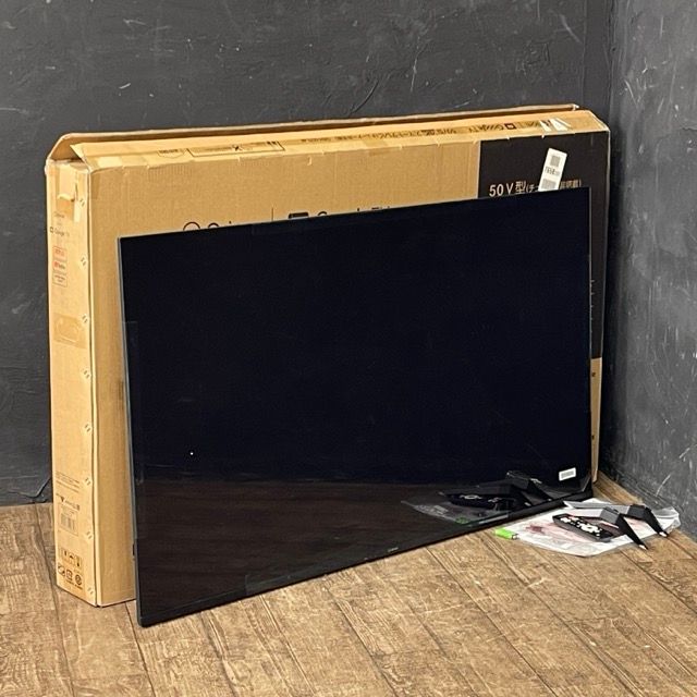 動作保証 山善 キュリオム 50インチ チューナー非搭載 4K スマートテレビ YAMAZEN QRH-50TL4K 製 094098 | 23202