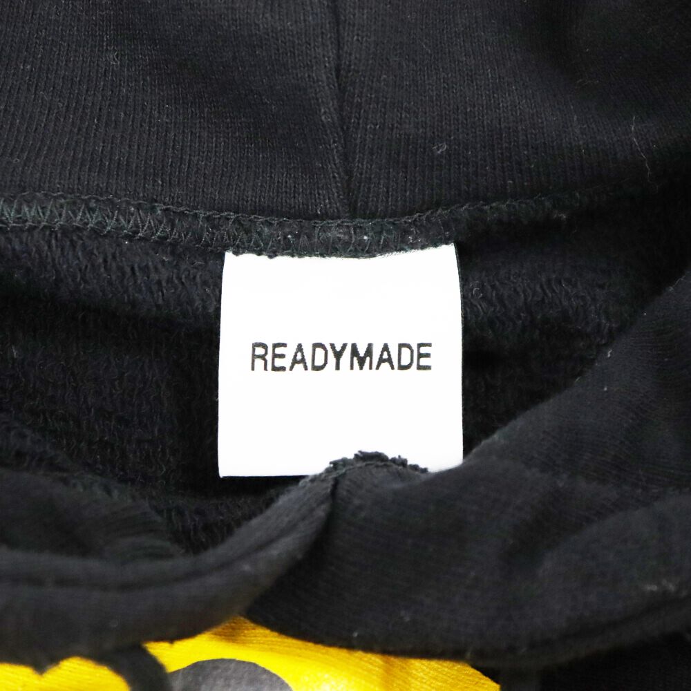 READY MADE (レディメイド) COLLAPSED FACE HOODIE RE-CO-BK-00-00-145