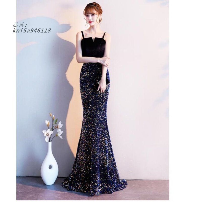 マーメイドドレス ロングドレス ウエディングドレス ナイトドレス カラードレス パーティードレス 演奏会 舞台衣装 ステージ 大 結婚式 披露宴 二次会 kni5a946118