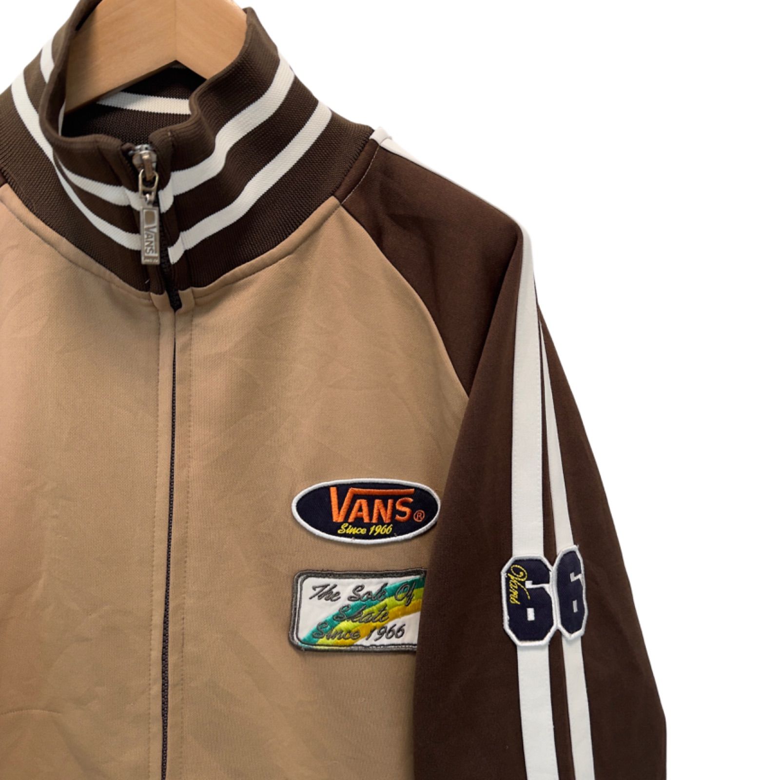 00s VANS トラックジャケット ブラウン ジャージ Y2K バンズ