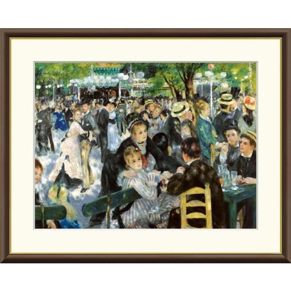 高精細デジタル額装版画 世界の名画 ルノワール 「 ムーラン・ド・ラ・ギャレット 」 サイズ F6号