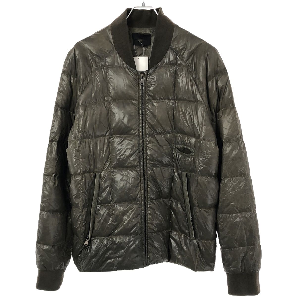DIESEL ブラックゴールド カーキー レザージャケット DIESEL