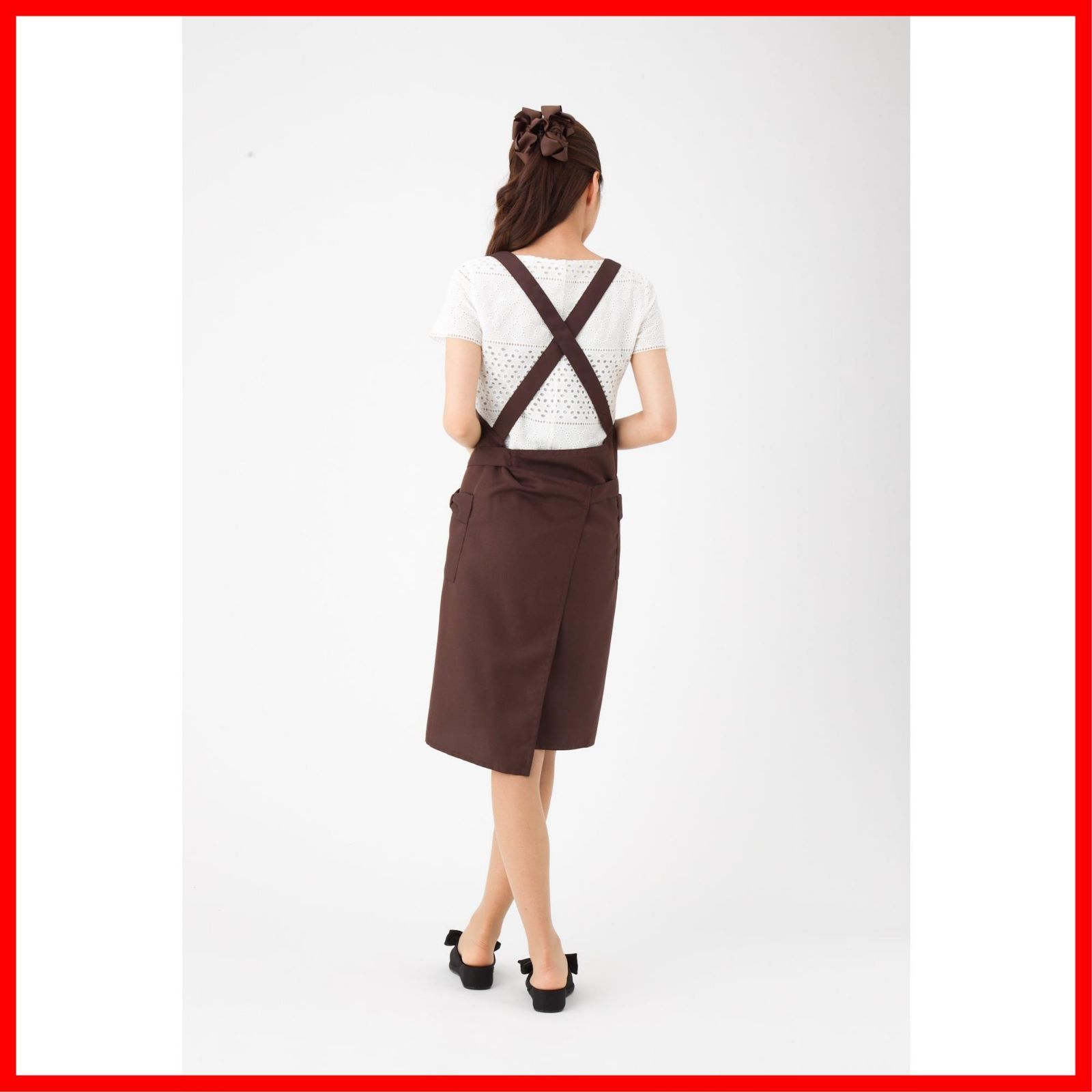  女性用 リボン おしゃれ エプロン ショコラ かわいい TO 146 エプロン キッズファッション小物