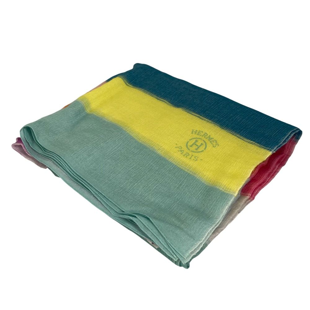 HERMES エルメス カシミヤシルク 大判ストール ショール マルチ レディース 古着