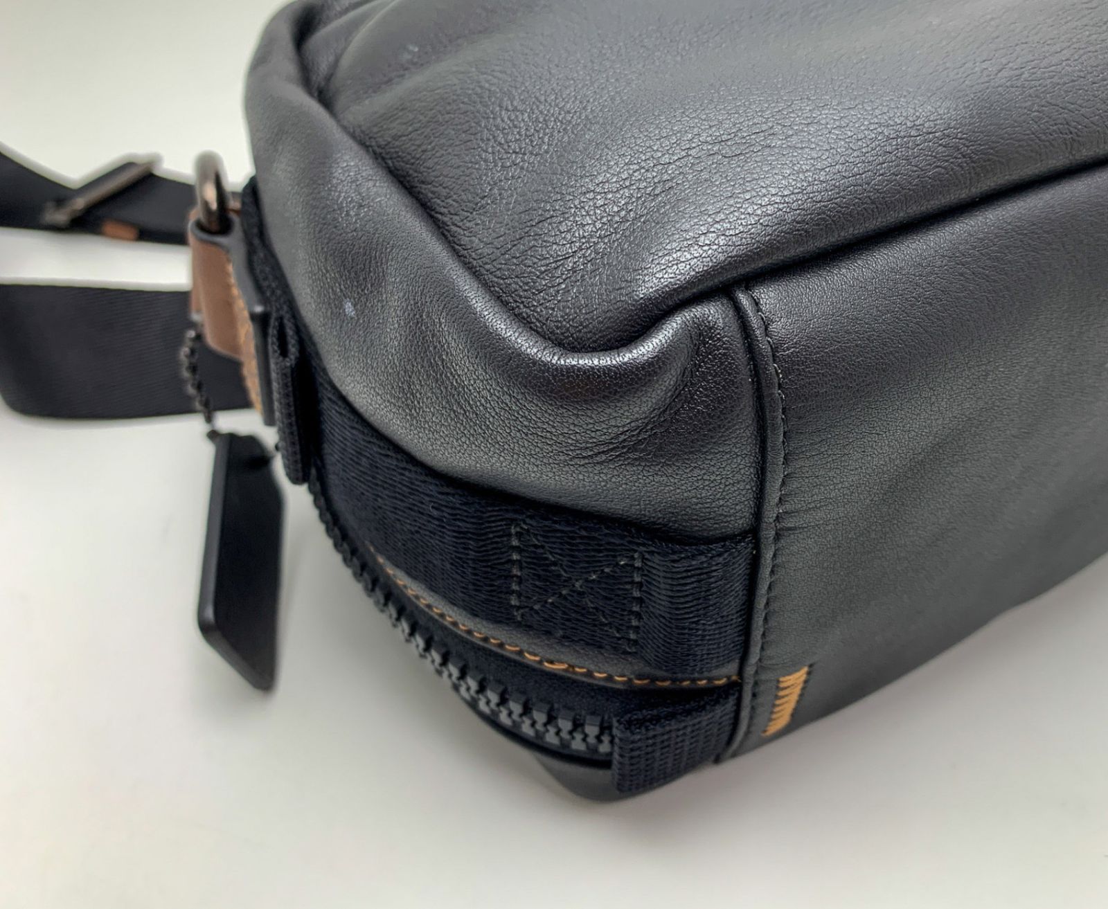 COACH コーチ 88308 黒 ブラック レザー ペイサー トップハンドル  