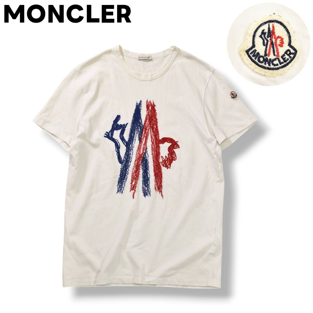 モンクレール MONCLER ビッグ刺繍ロゴ 半袖 Tシャツ 立体ループ 