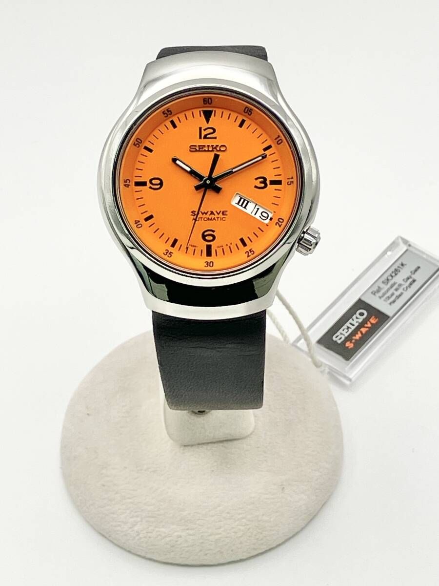 SEIKO セイコー 7S26-0110 自動巻き スケルトンバック オレンジダイヤル