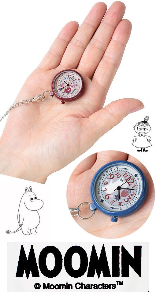 MOOMIN 2WAY ナース ウォッチ ムーミン ヴィンテージブルー リトルミイ オールドレッド, 看護師 看護婦 クリップウォッチ 保育士 ナース 懐中時計 保育園 幼稚園先生 介護士 鍼灸師 小児科医 ポケットウオッチ ナースウオッチ