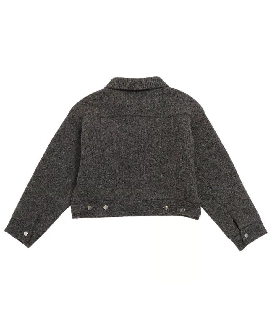 【NKNIT】 KNIT blouson　グレー サイズ② 完売【未使用タグ付】24FW NKNIT KNIT blouson GRAY グレー