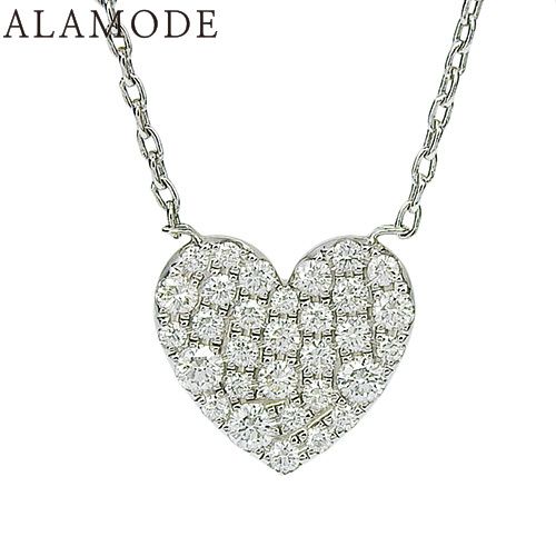TIFFANY-Co. ティファニー メトロハート ネックレス ダイヤモンド K18 ホワイトゴールド WG ネックレス アクセサリー ジュエリー パヴェ シルバー銀 レディース 41100072382 アラモード