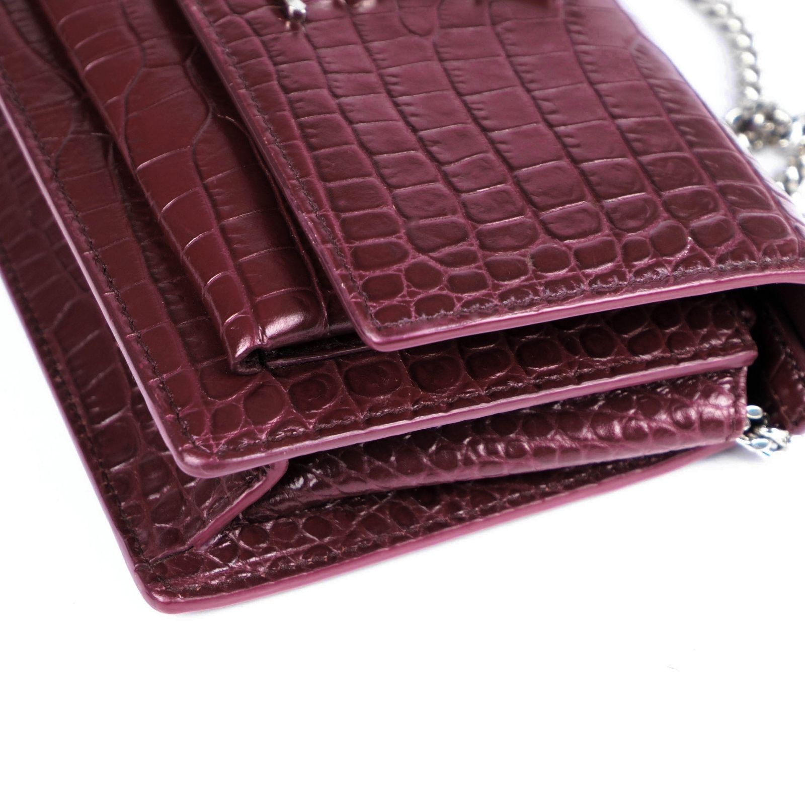 美品】Saint Laurent サンローラン サンセット ハンドバッグ クロコ型