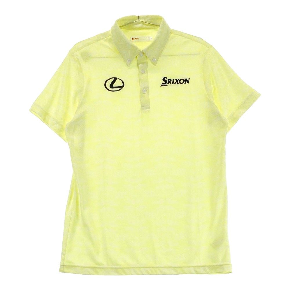 サイズ：L SRIXON スリクソン ×LEXUS 2023年モデル 半袖ポロシャツ ボタンダウン 総柄 イエロー系 [240101336764]# ゴルフウェア メンズ ストスト