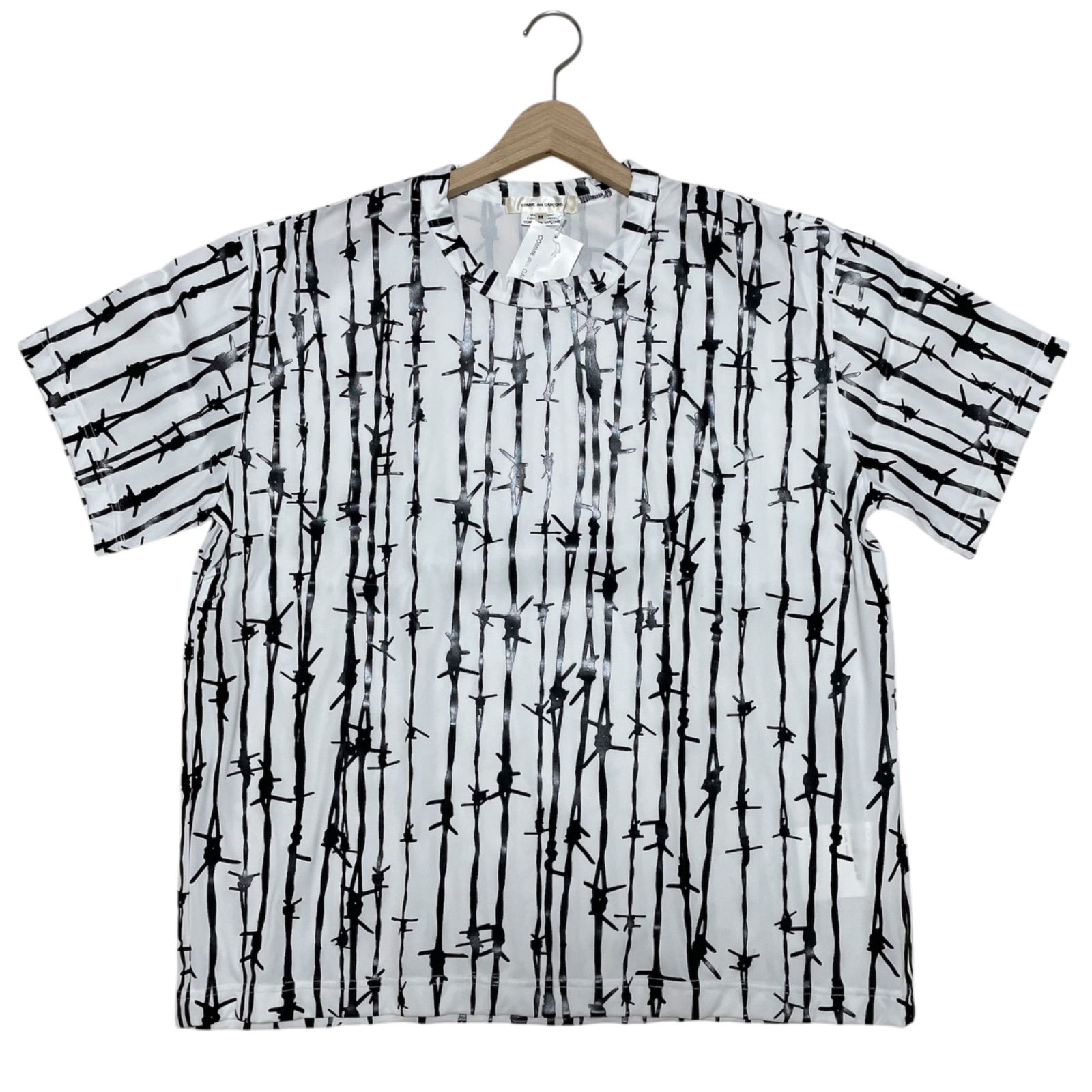 定価47,300円 COMME des GARÇONS 有刺鉄線 グラフィック Tee GN-T014  