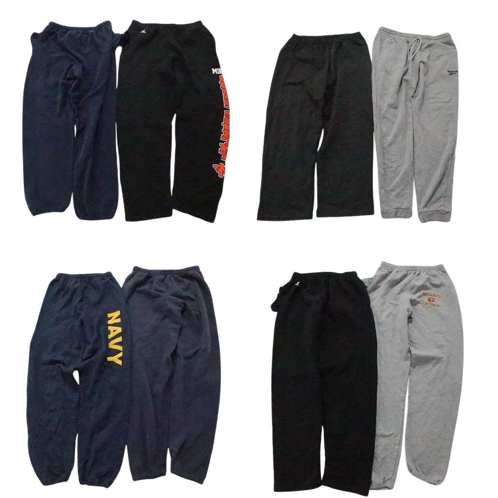 古着卸 スウェット パンツ 8枚セット メンズ M |L ミリタリー リーボック チームロゴ ワンポイント リブ 古着 NA0495