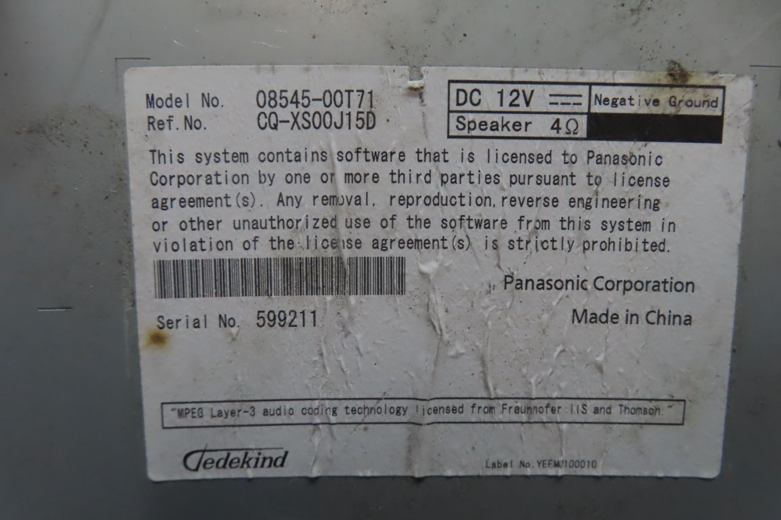 付 F4227 トヨタ純正 NSCN-W60 SDナビ 地図2010年 地デジTVワンセグ内蔵 CD再生OK 本体のみ BRIGHTFACE_UK