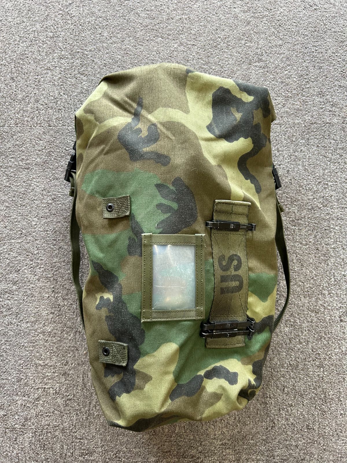 米軍実物】80's~ ケミカルスーツ 用 キャリアバッグ ウッド