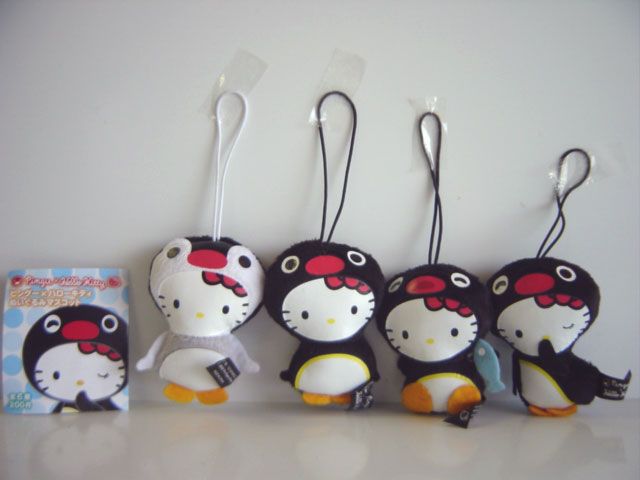 ★Ism17DZ ピングー × ハローキティ ぬいぐるみ マスコット 6種 ピングー×ハローキティぬいぐるみマスコット｜株式会社キタンクラブ