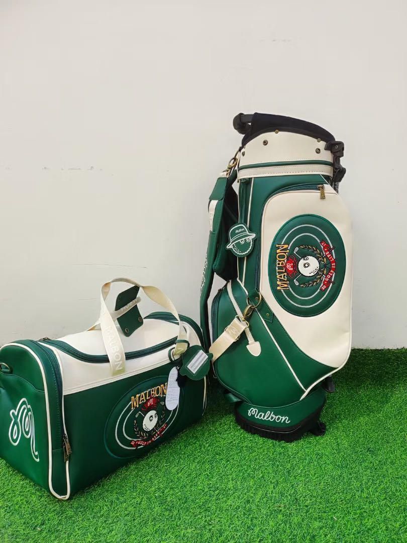 Malbon golfマルボンゴルフキャディバッグ &ボストンバッグ 2点セット マルボンmalbon ゴルフ キャディバッグ &ボストンバッグ 2点セット