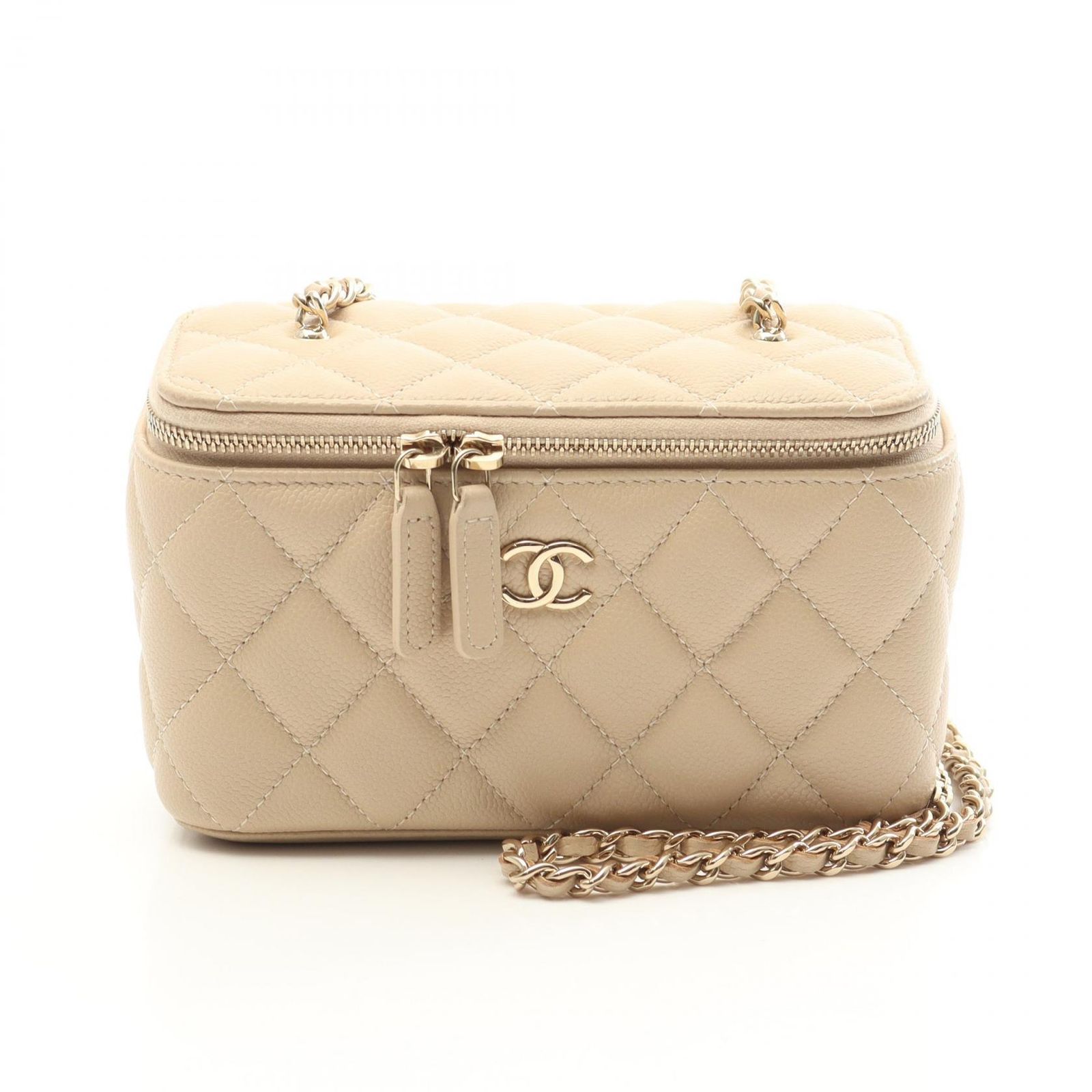 CHANEL バニティバッグ マトラッセ CCロゴ チェーンショルダー CHANEL - シャネル マトラッセ ココマーク チェーン ショルダー